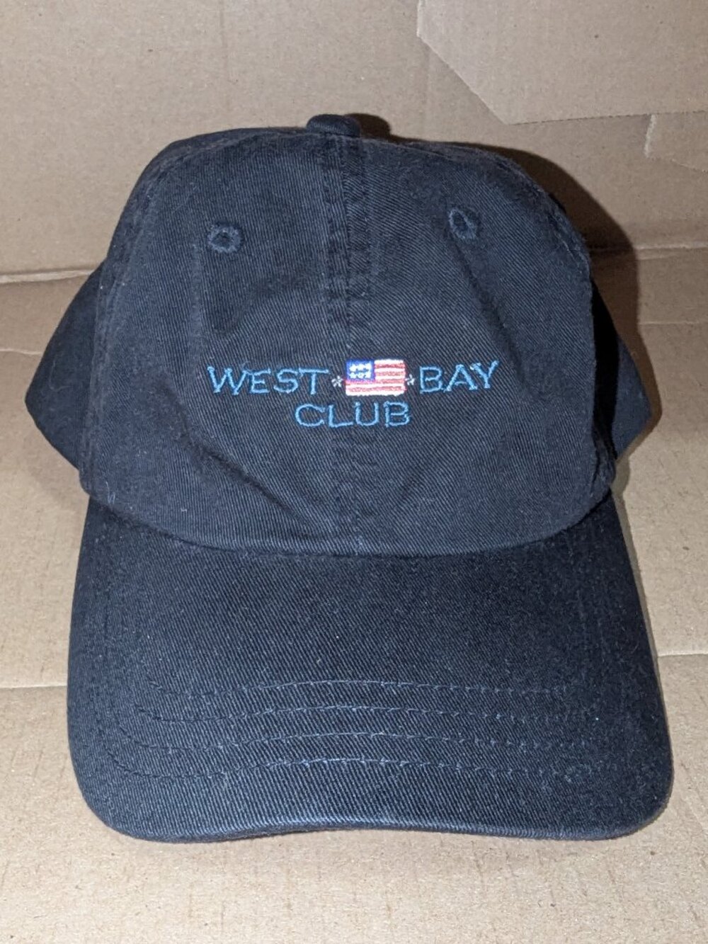 West Bay Club Hat Imperial Strapback Black Golf Country Club Cap